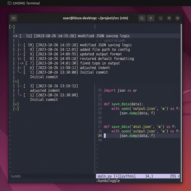 VIM 7.3 with Persistent Undo